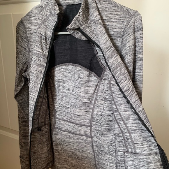 LULU LEMON charcoal zip up - Picture 2 of 5